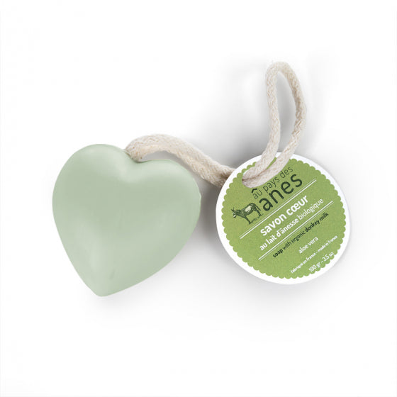 Savon cœur au lait d’ânesse biologique Aloe Vera 100 g