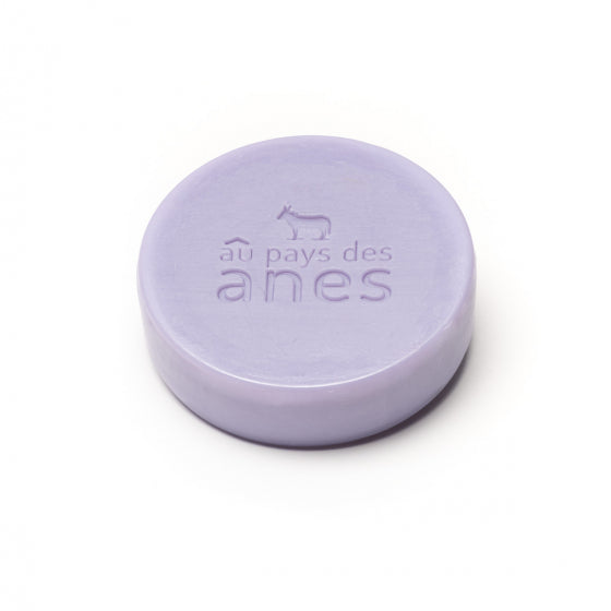 Savon rond sans huile de palme au lait d'ânesse biologique Lavande 100g
