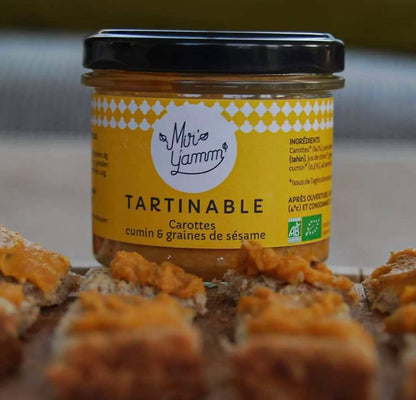 tartinable Carottes, cumin & graines de sésame