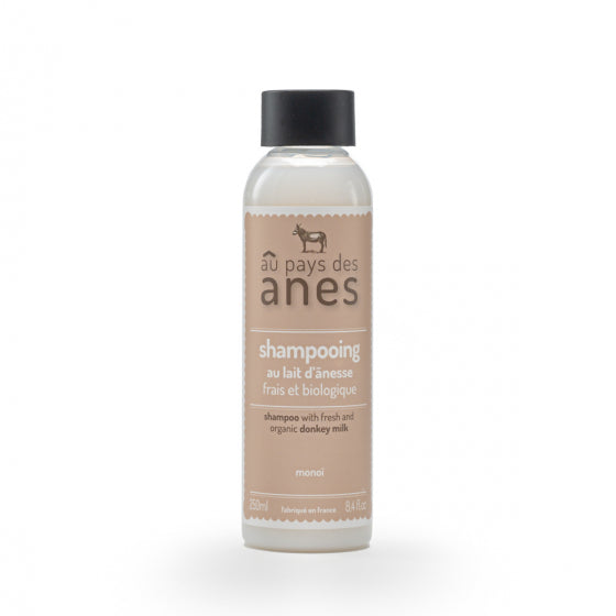 Shampooing au lait d'ânesse frais et biologique Monoï 250 ml